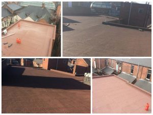Flat roofing with felt roofing installation examples